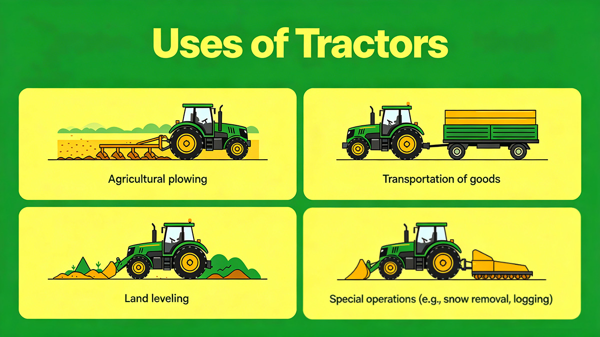 What are the uses of tractors?