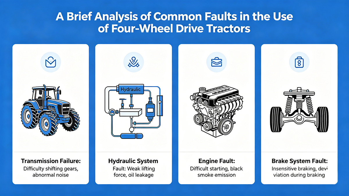 A brief analysis of common faults in the use of four-wheel drive tractors